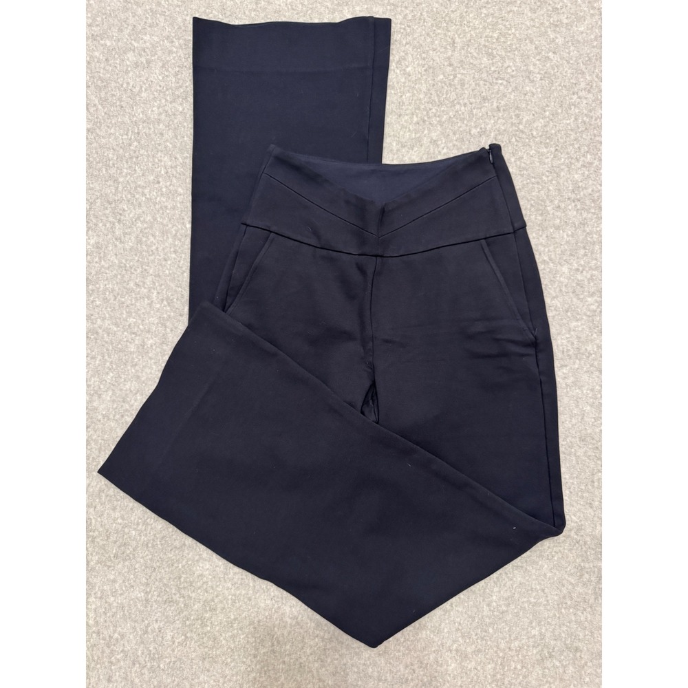 Cabi Coco Trouser 3920 Classic Navy Blue Wide Leg High Rise Pants Womens Size 6L